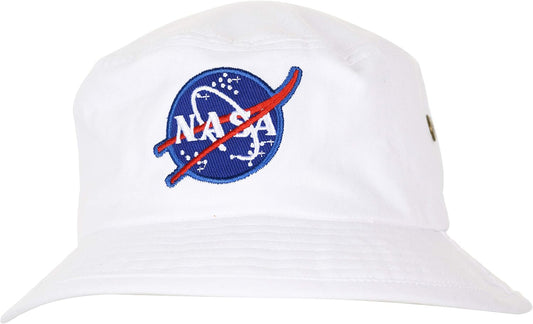 NASA Bucket Hat, White, Meatball Logo,50cm