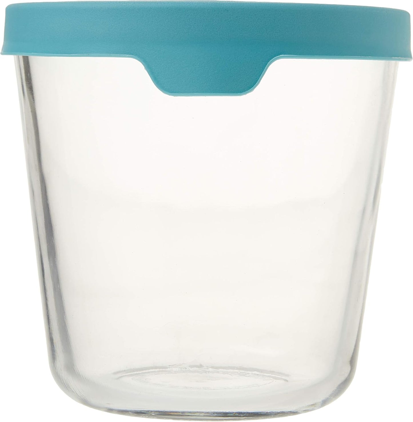 Glass Food Storage, 7-Cup Tall, Mineral Blue