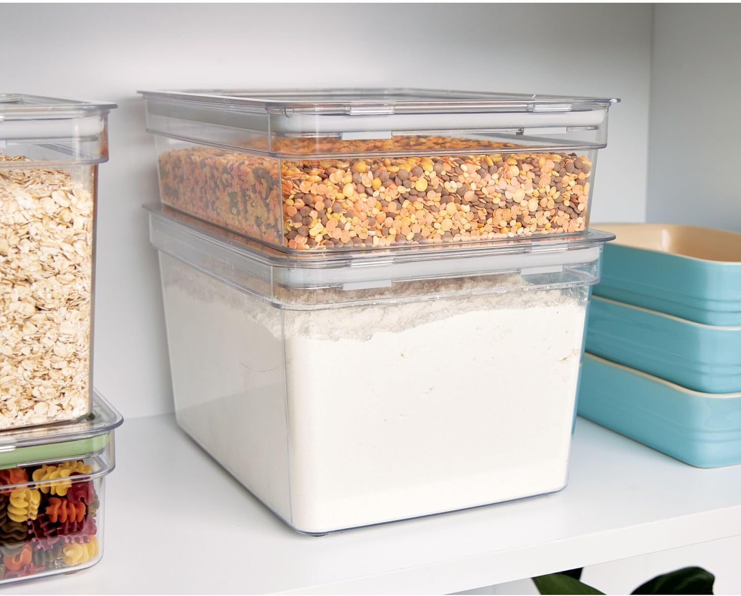 iD Fresh Large Tall Short Dry Goods Bin Clear