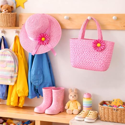 Tea Party Hat and Bag Set Pink
