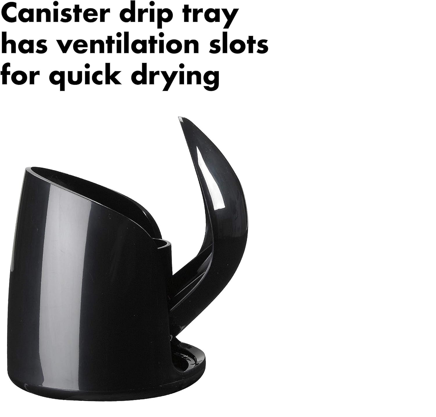 Compact Toilet Brush & Canister Black
