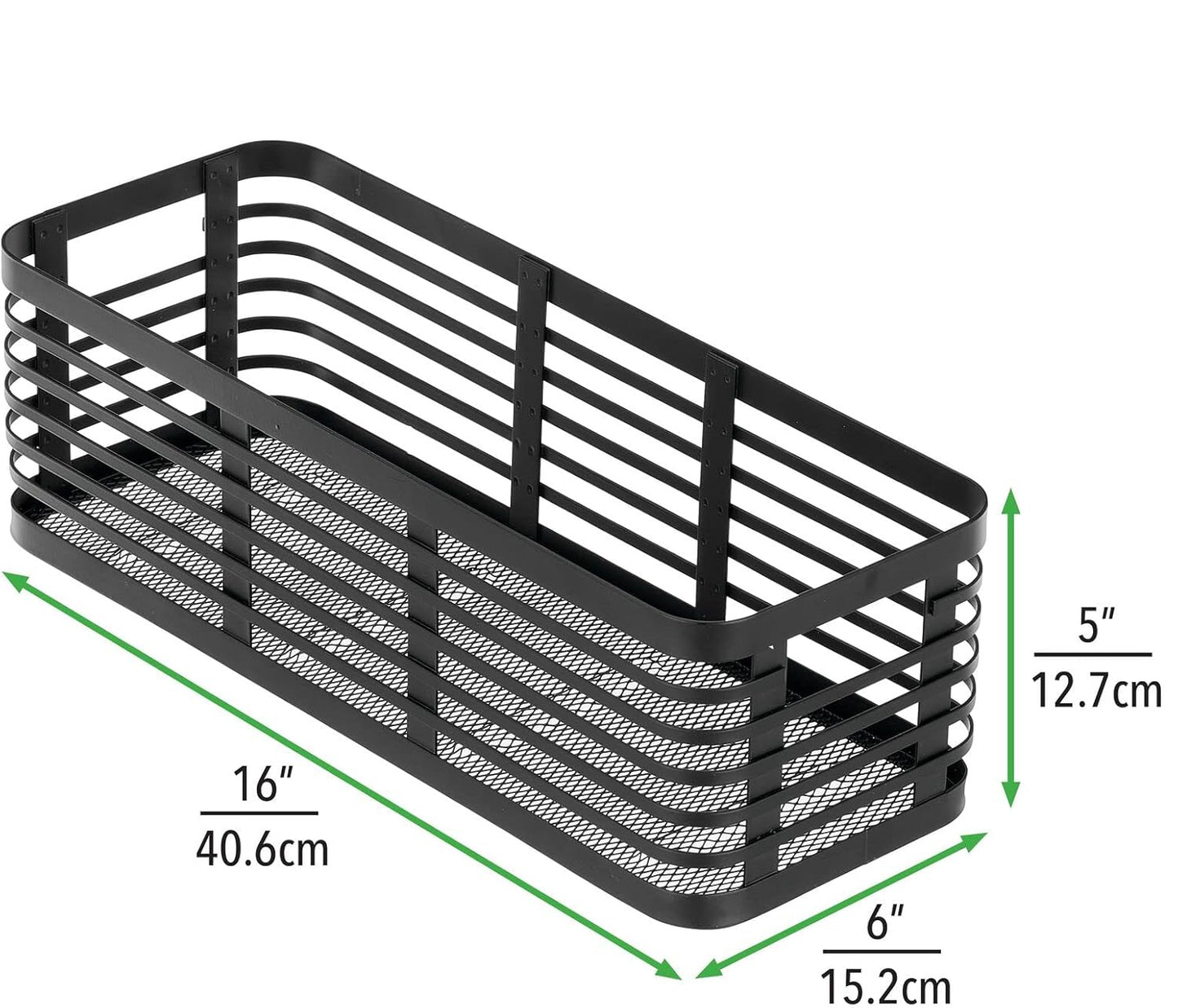 Basket  Black 16 x 6 x 5