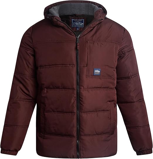 Double Needle Quilted Puffer Oxblood