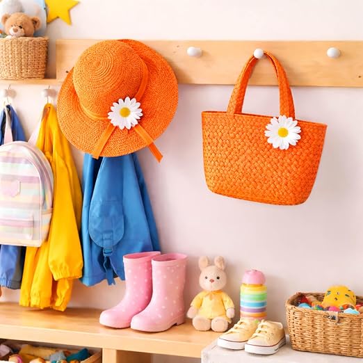 Tea Party Hat and Bag Set Orange