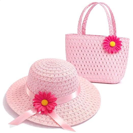 Tea Party Hat and Bag Set Pink