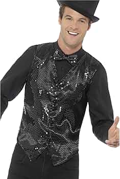Sequin Waistcoat, Black