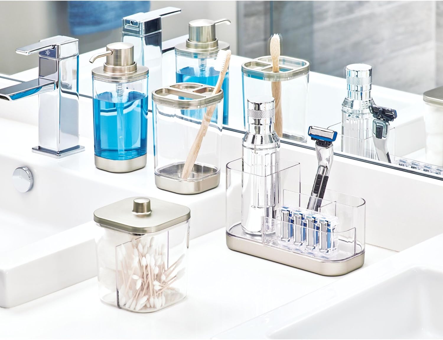 Ilese Soap Pump Clear/Brushed Nickel