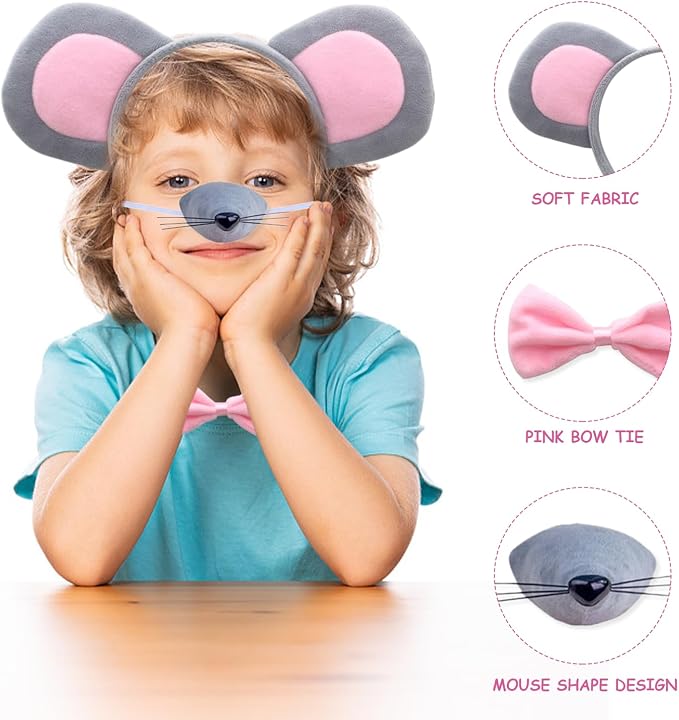 Diadema básica de orejas de gato blancas
