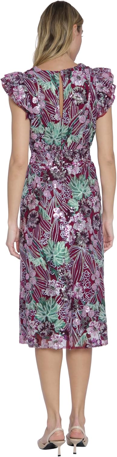 Floral Cocktail Dress Purple - Maggy London