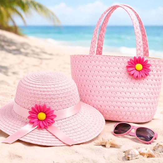 Tea Party Hat and Bag Set Pink