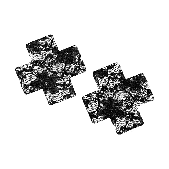 Vogue Black Lace X Nipple Cover Pasties
