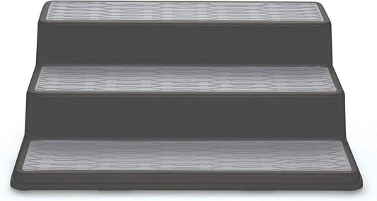 Non-Skid 3-Tier Spice Pantry Kitchen Cabinet Organizer Charcoal
