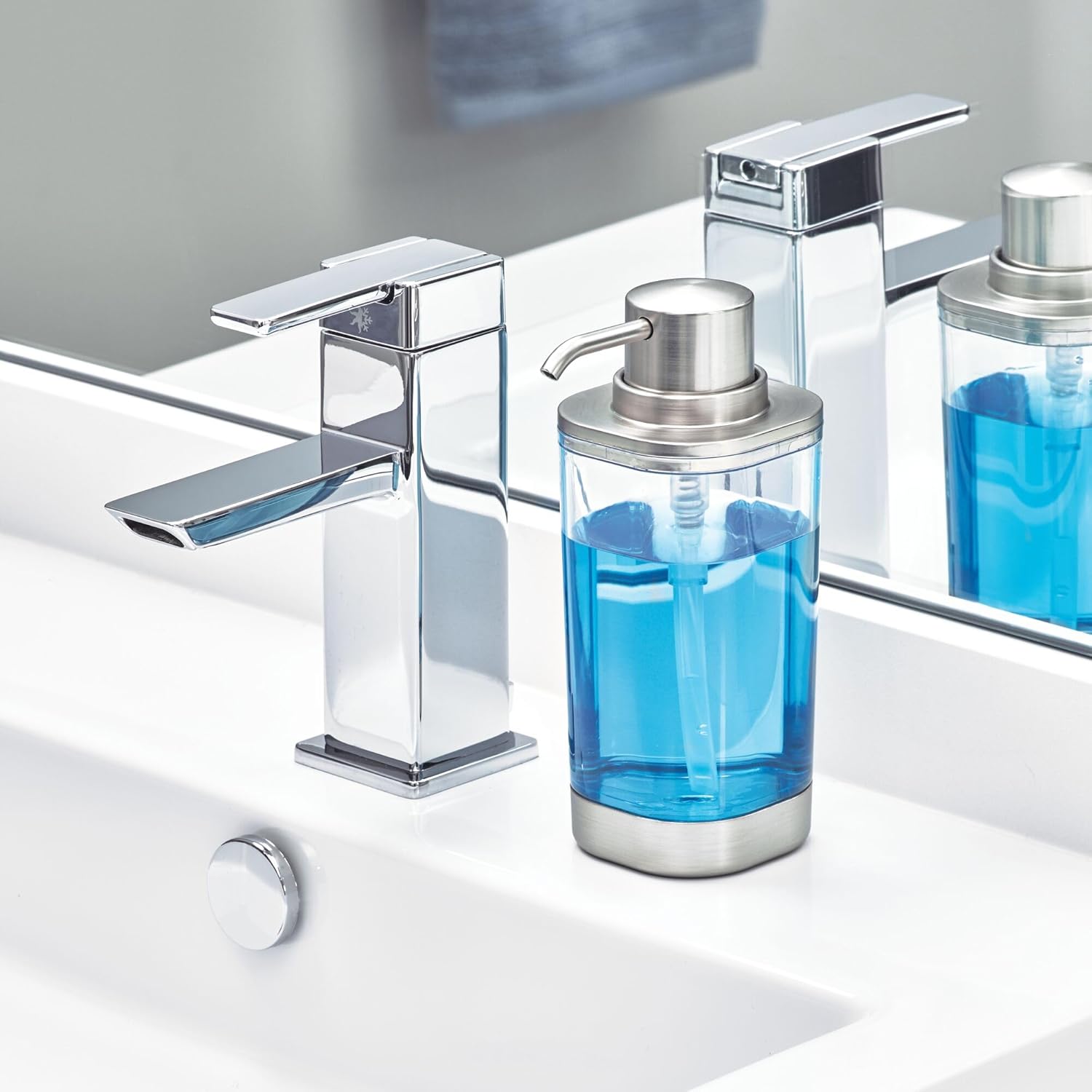 Ilese Soap Pump Clear/Brushed Nickel