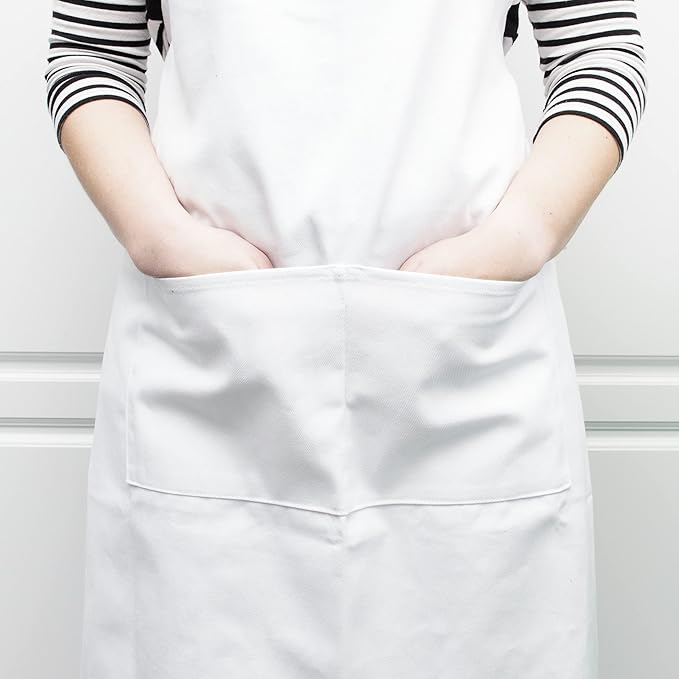 Solid Apron White 28 x 34