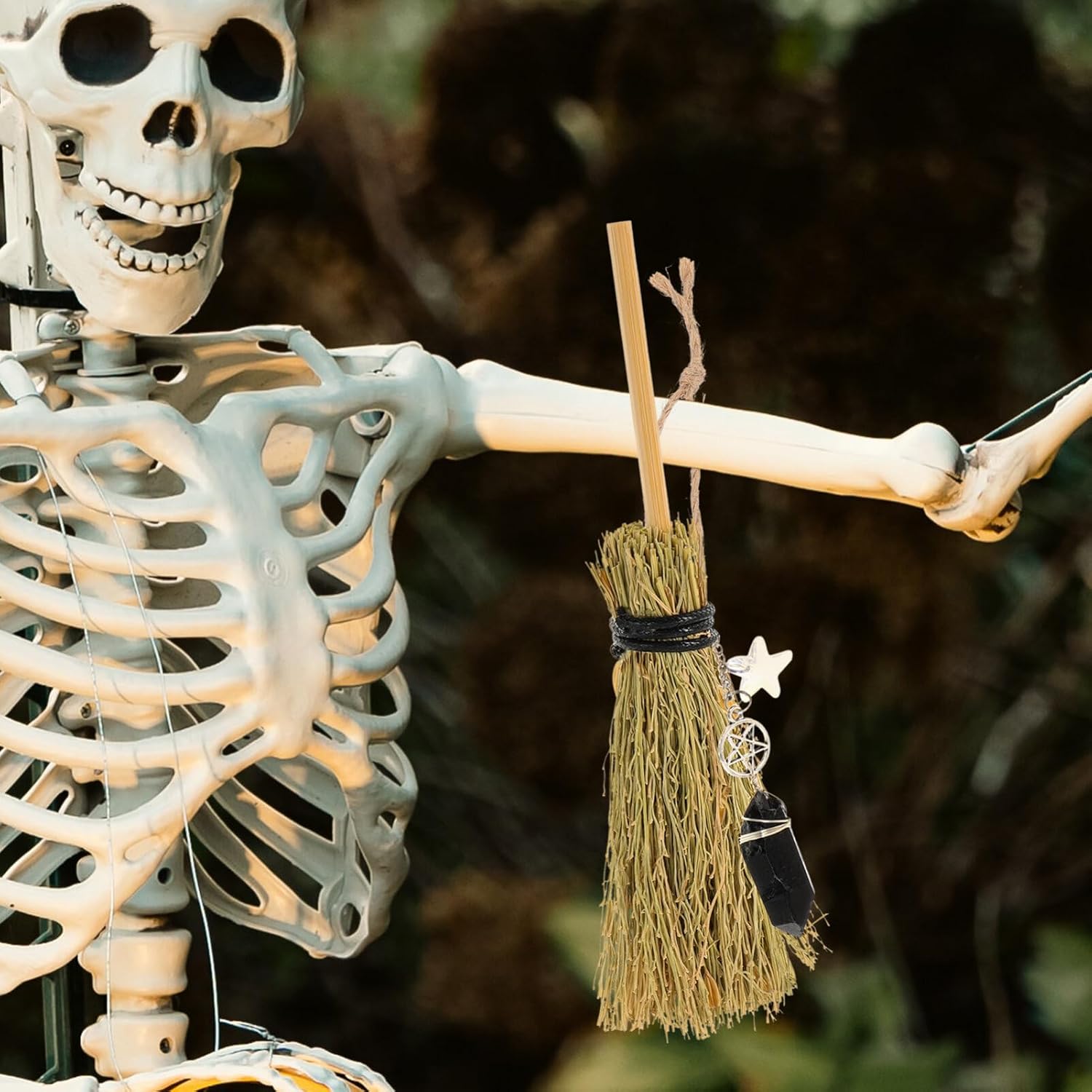 Halloween Tabletop Witch Broom 16"