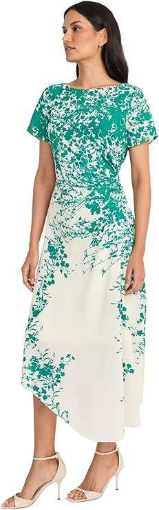 Dress Cream-Green in Printed - Maggy London