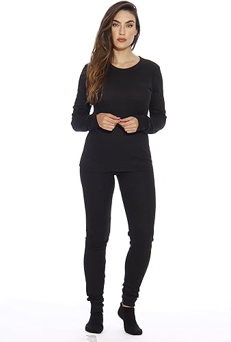2PC Ladies thermal set Black