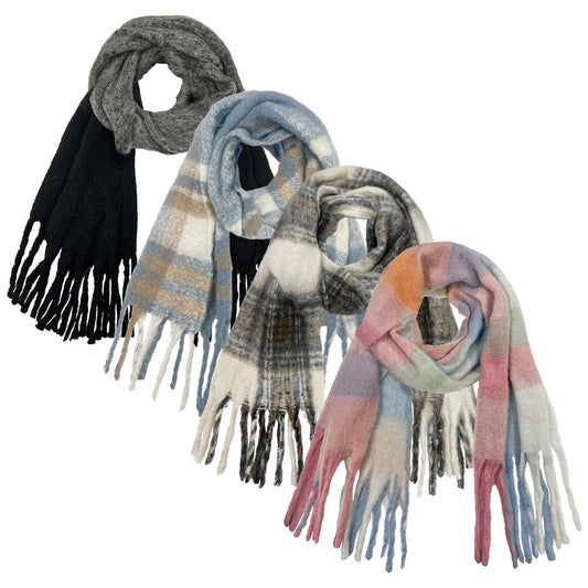 LADIES FUN FRINGE LONG SCARF