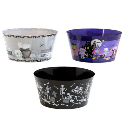 Candy Bowl Halloween Printed 3Asst 10.75 X 5.32