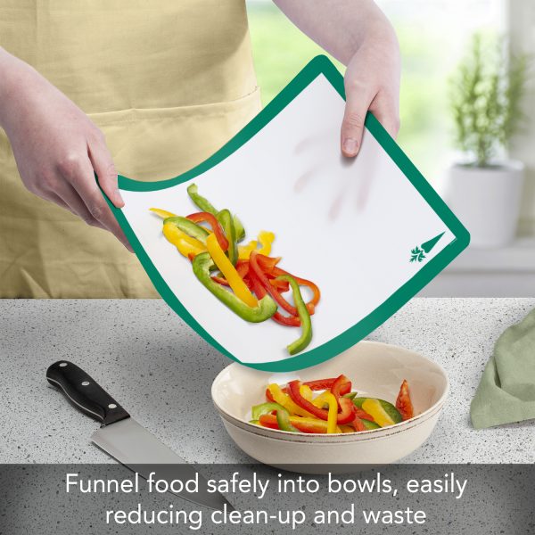 Tablas de Cortar Flexibles Transparentes con Iconos de Alimentos Juego de 4