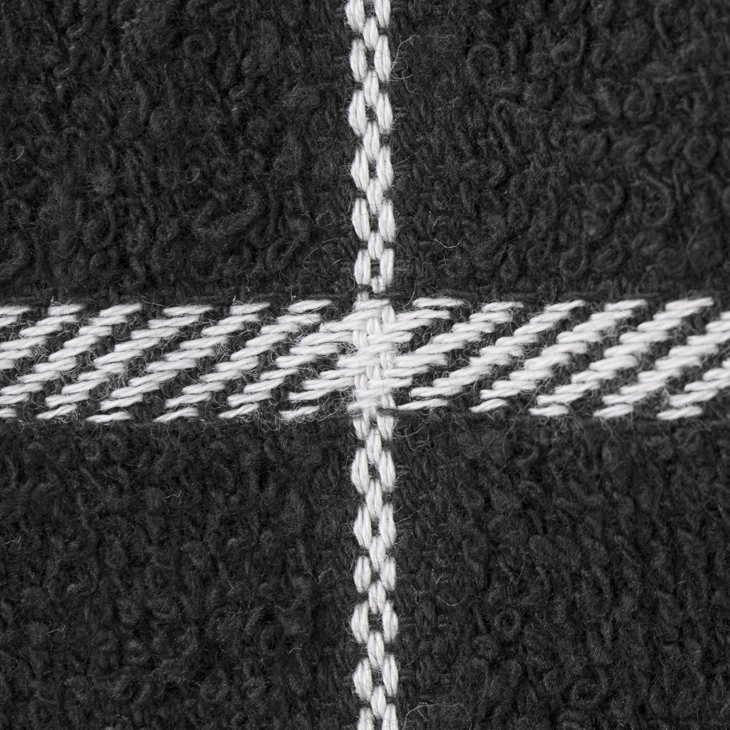 3Pk Terry Kitchen Towel Black  16 x 25
