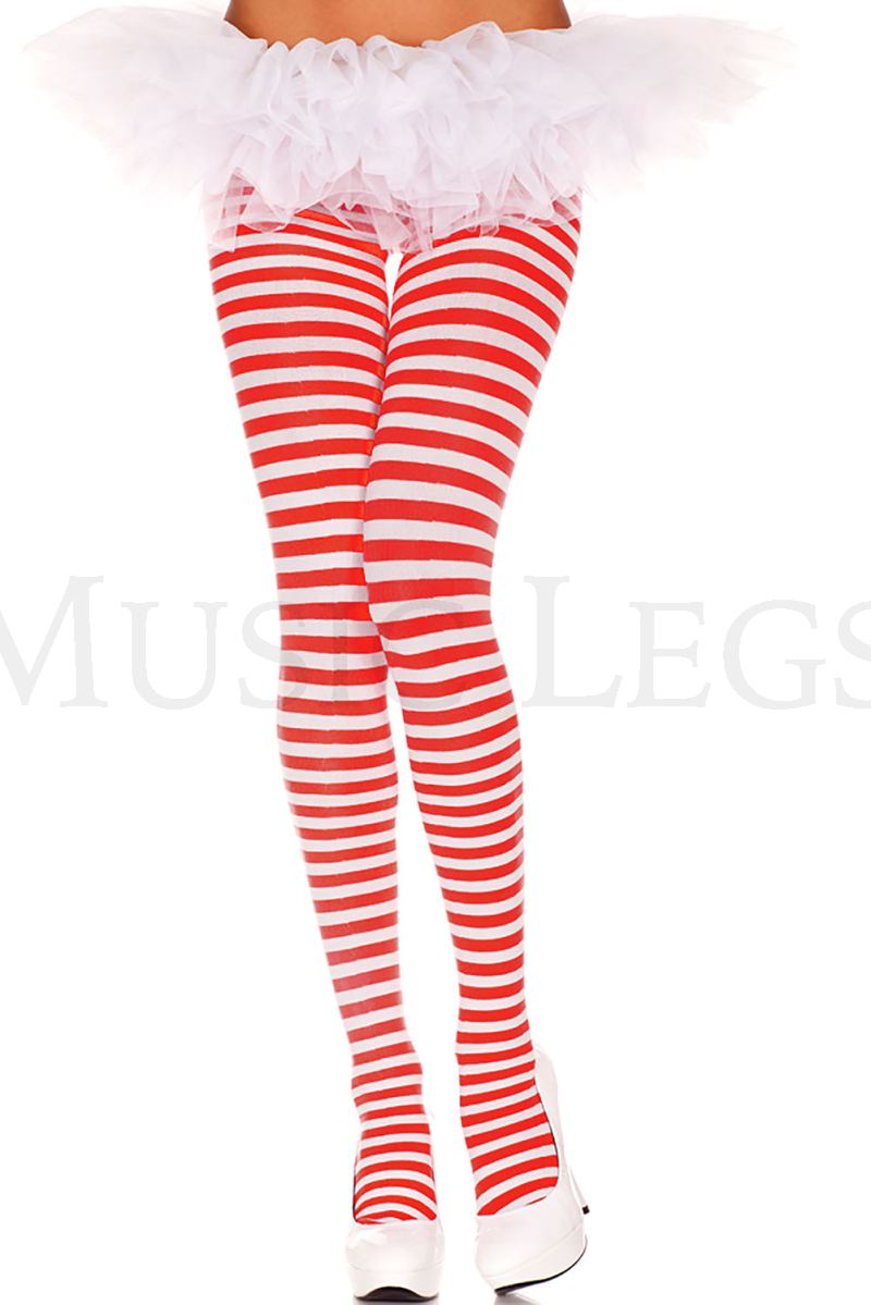 Striped tights Red/White