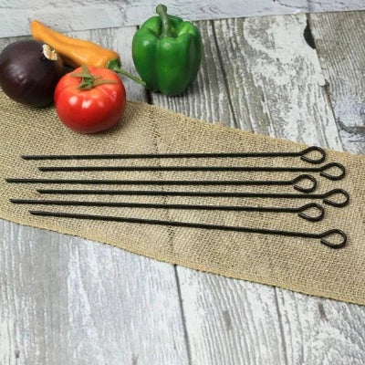 6 Piece Black Non-Stick Skewer Set
