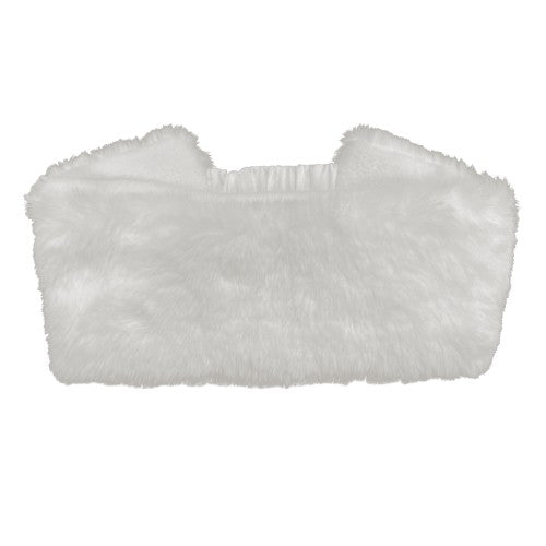 FAUX FUR HEADBAND WITH MICROFLEECE LINING