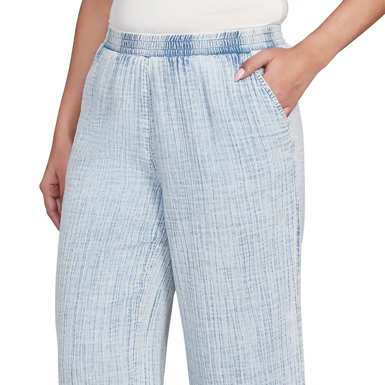 Snow Washed Wide Leg Pant Chambry  - Ruby Rd