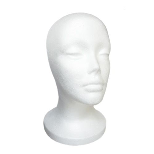 11 1/2H White Face Head Form Foam
