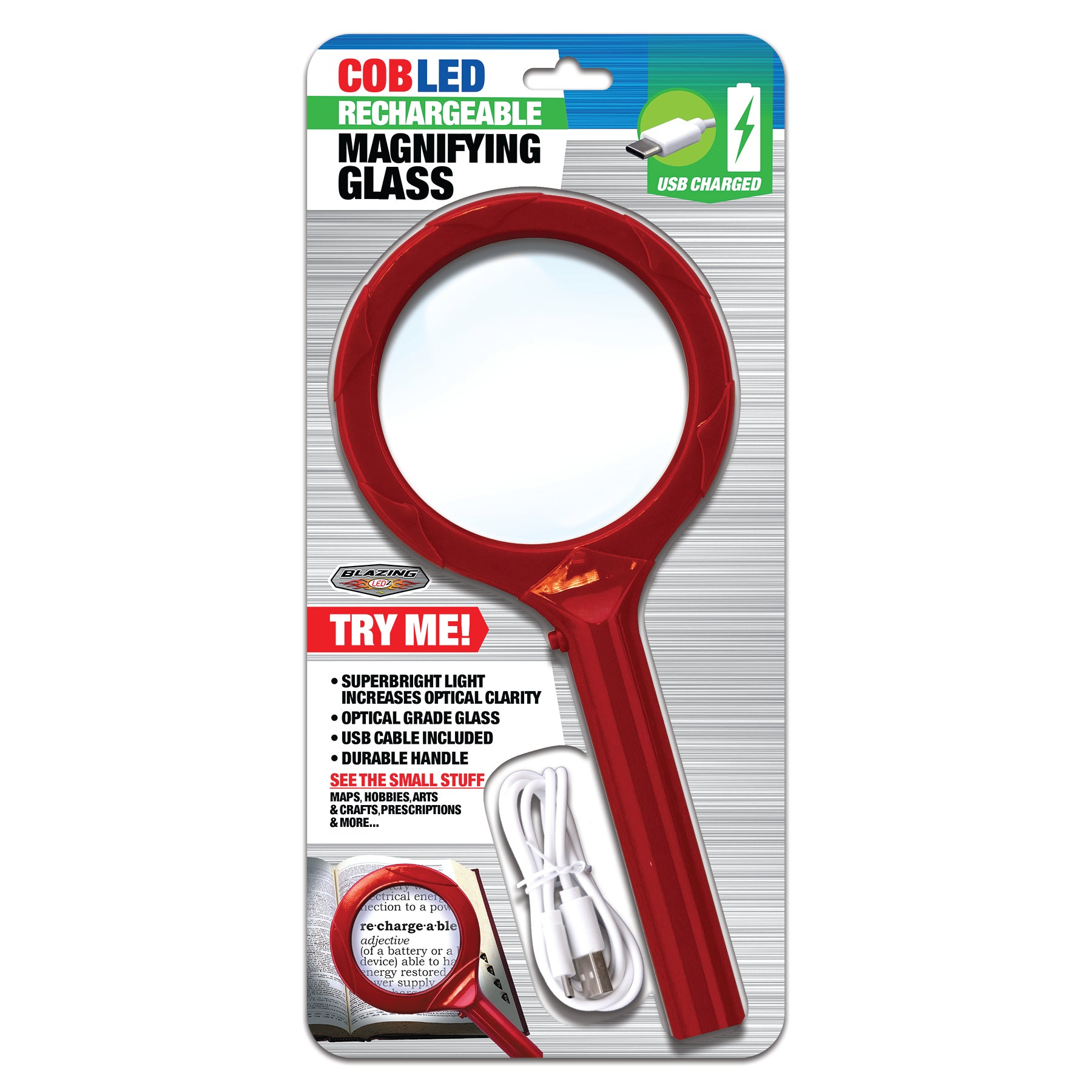 Rechargeable COB LED Magnifier - Blister