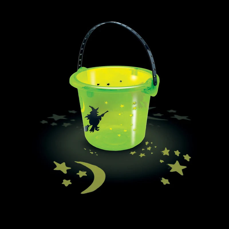Halloween Translucent Witch LED Bucket Witch Green