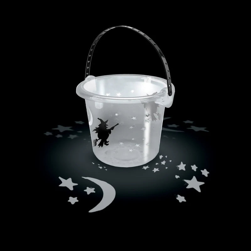 Halloween Translucent Witch LED Bucket Witch White