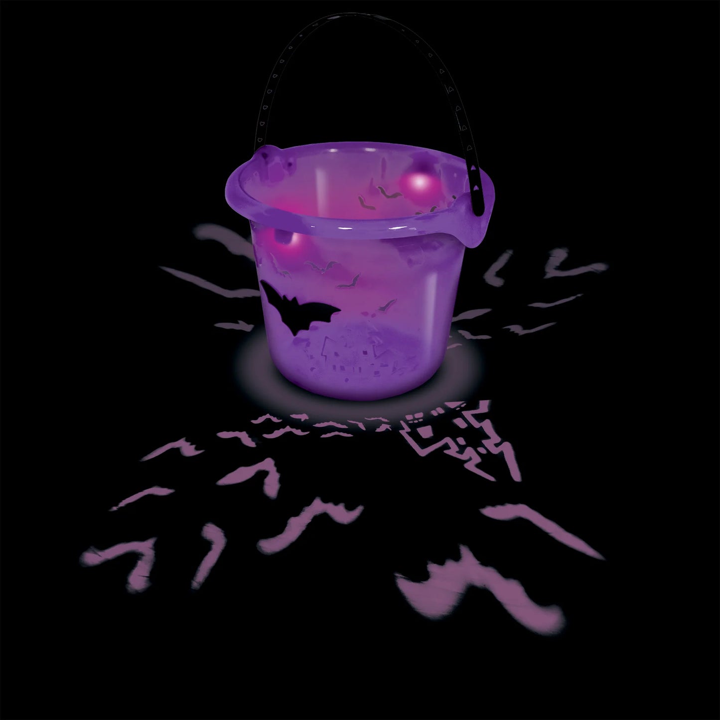 Halloween Translucent Bat LED Bucket Bat Purple