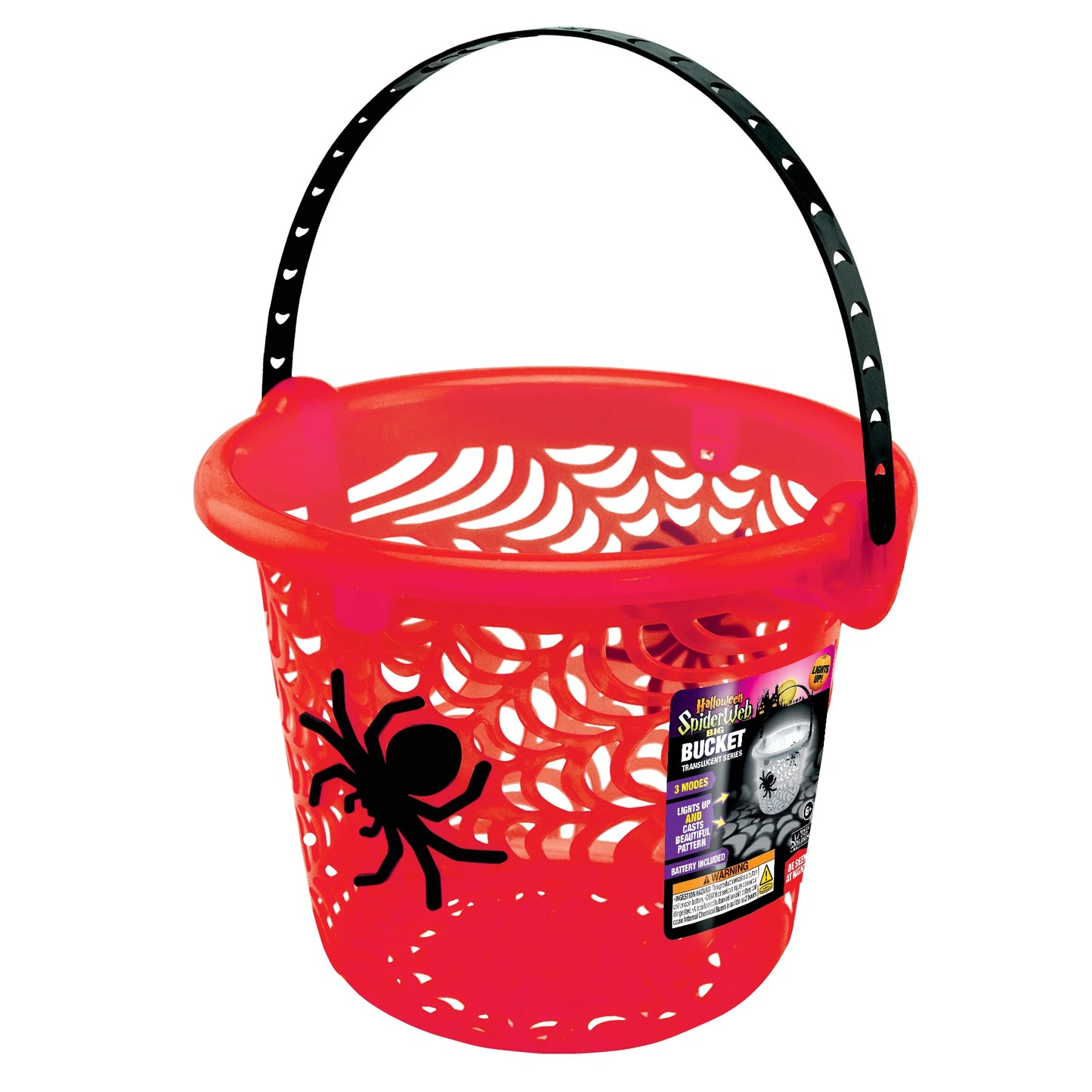 Translucent Spider Web Bucket Spider Red