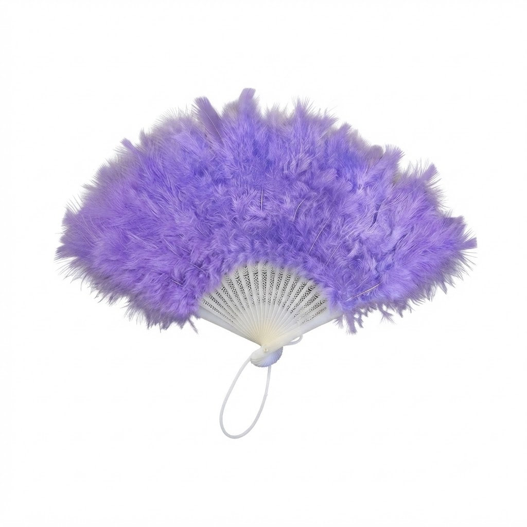 Tea Party Feather Fans Lavender