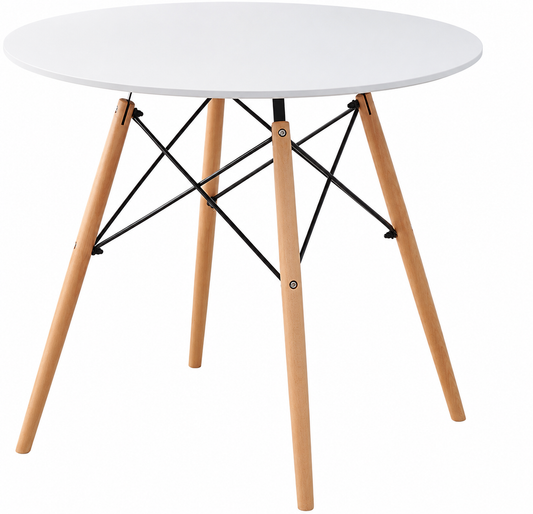 Modern Minimalist Small Round Table Casual Business White