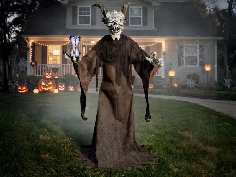 7 FT Animated Light-Up The Time Demon Halloween Decoration
