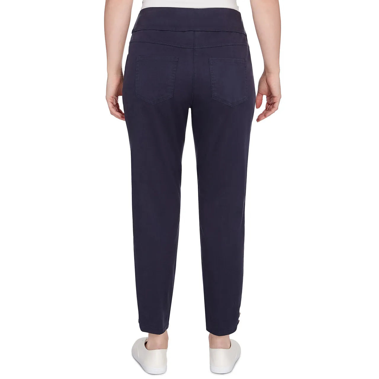 Stretch Sateen Ankle Pant Navy- Ruby Rd