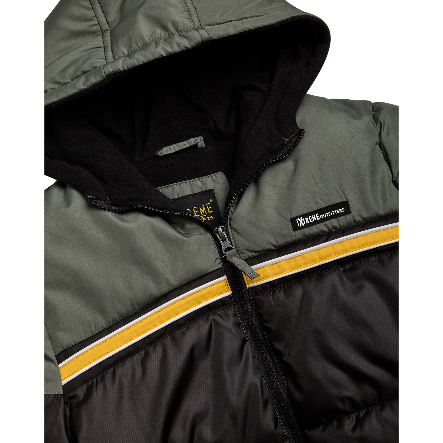 GWP Chest Stripe Puffer Olive