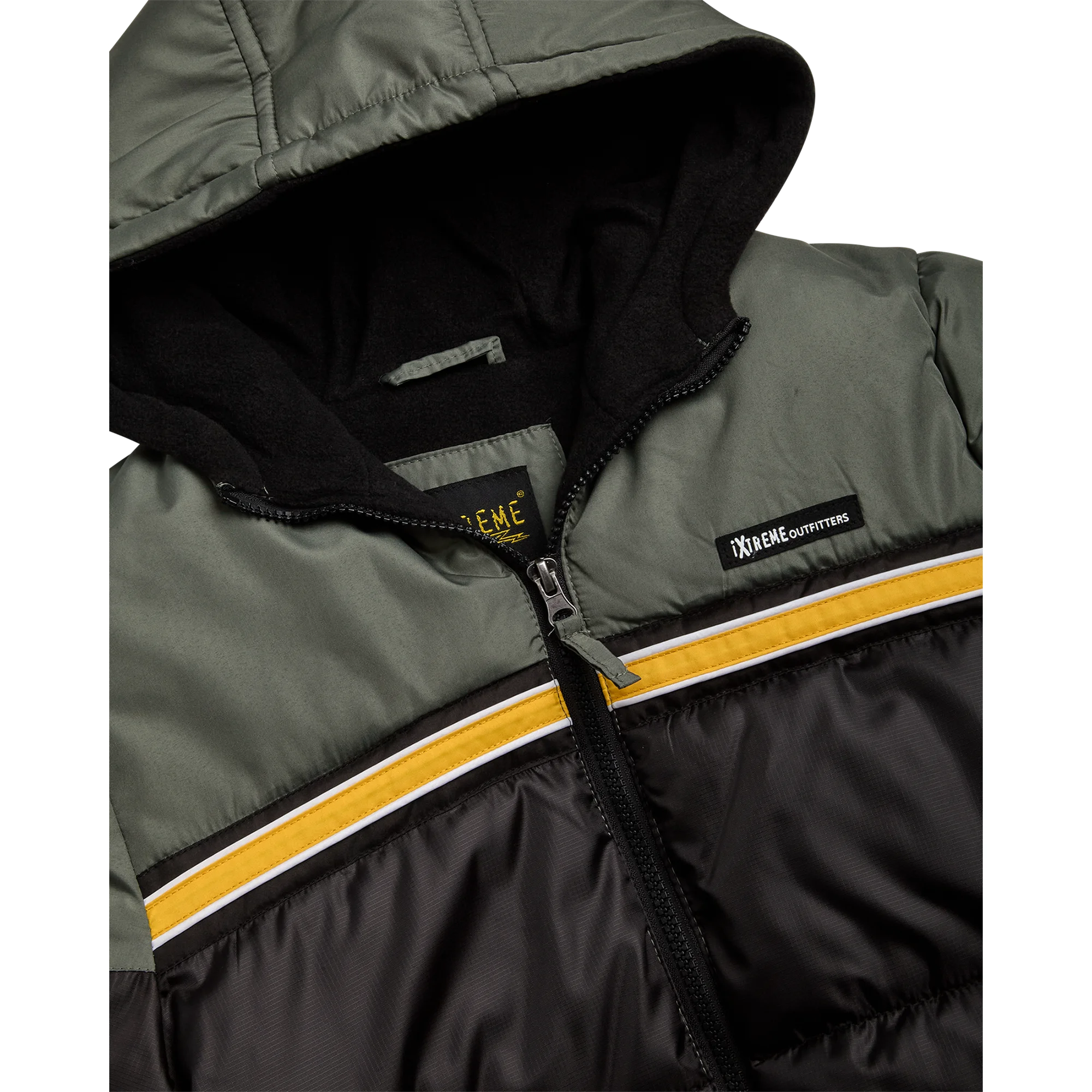 GWP Chest Stripe Puffer Olive