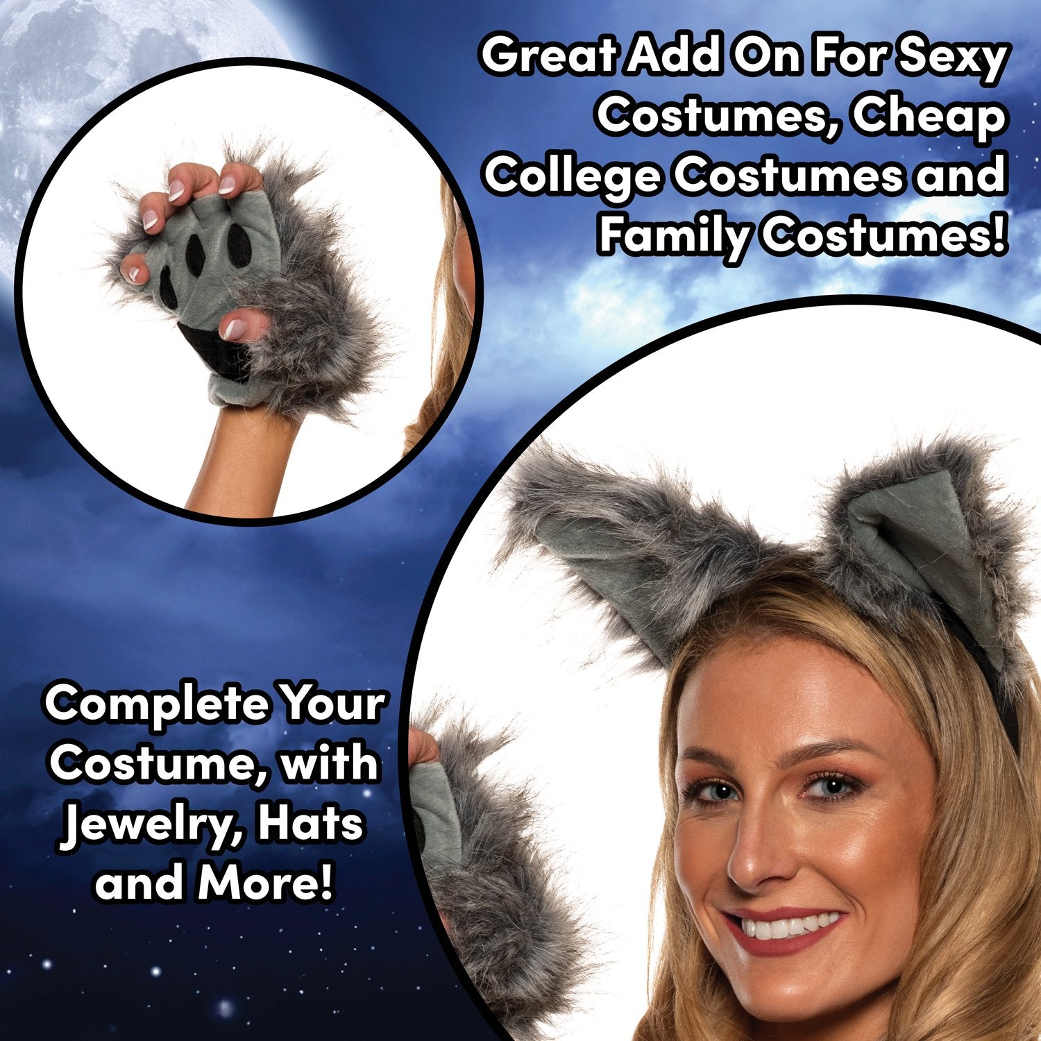 Werewolf Ears & Paws Set