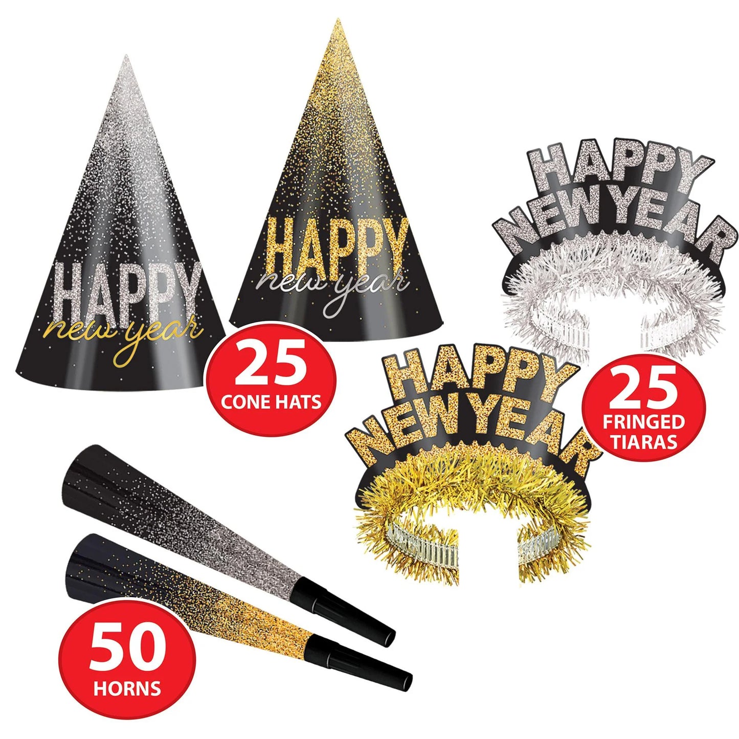 Midnight Burst Silver & Gold Assortment Set