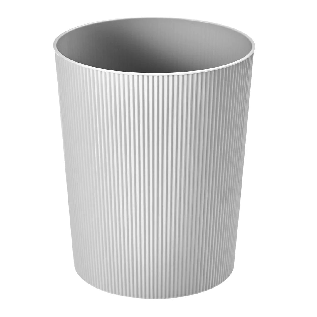 Grey Fluted Waste Can
