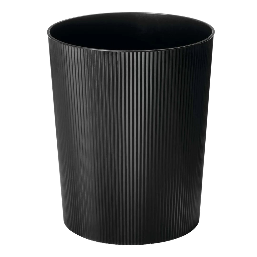Black Fluted Waste Can
