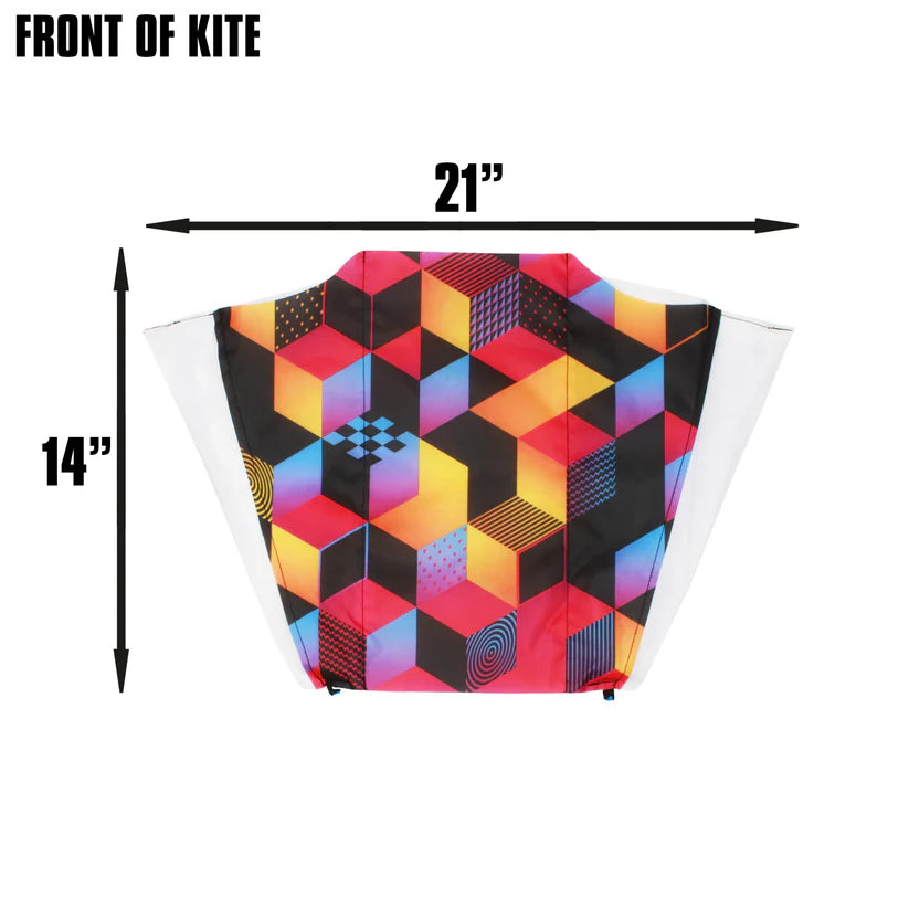X Kites Pocket Kite Isometric Nylon Kite, 21 Inches Wide