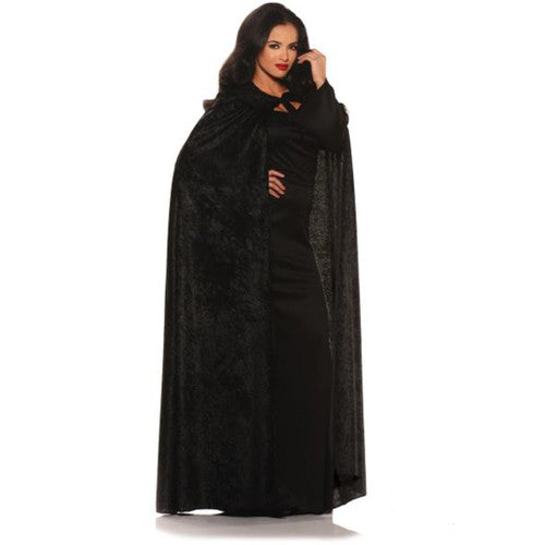 55" Velvet Cape witch Collar-Black
