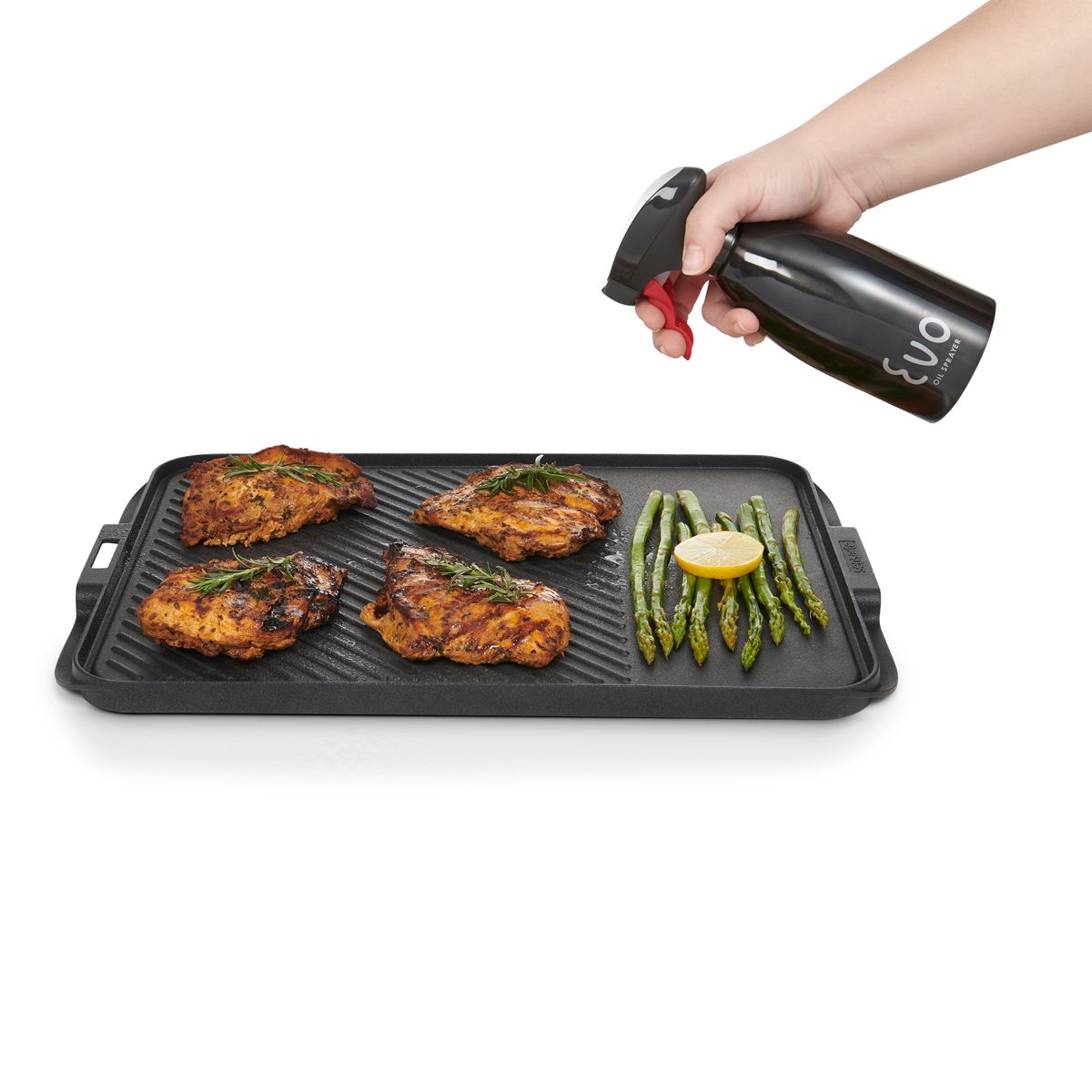 Evo Stainless Steel Oil Sprayer, Black, 16oz