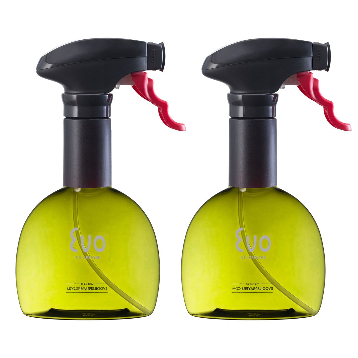 Evo Oil Sprayer Bottle, Green, 8oz, Set of 2