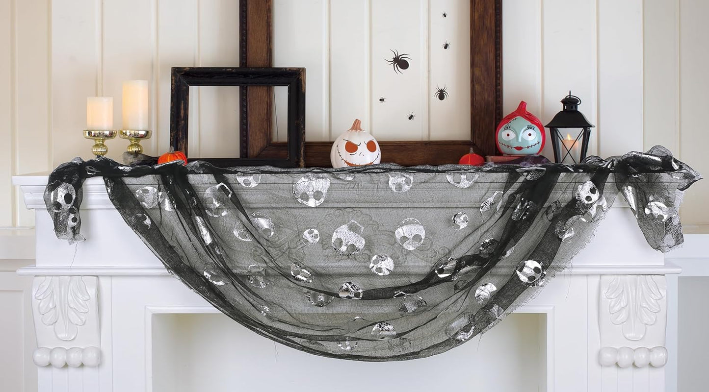 NBC Jack Skellington Silver Foil Cheese Cloth 72" x 30"
